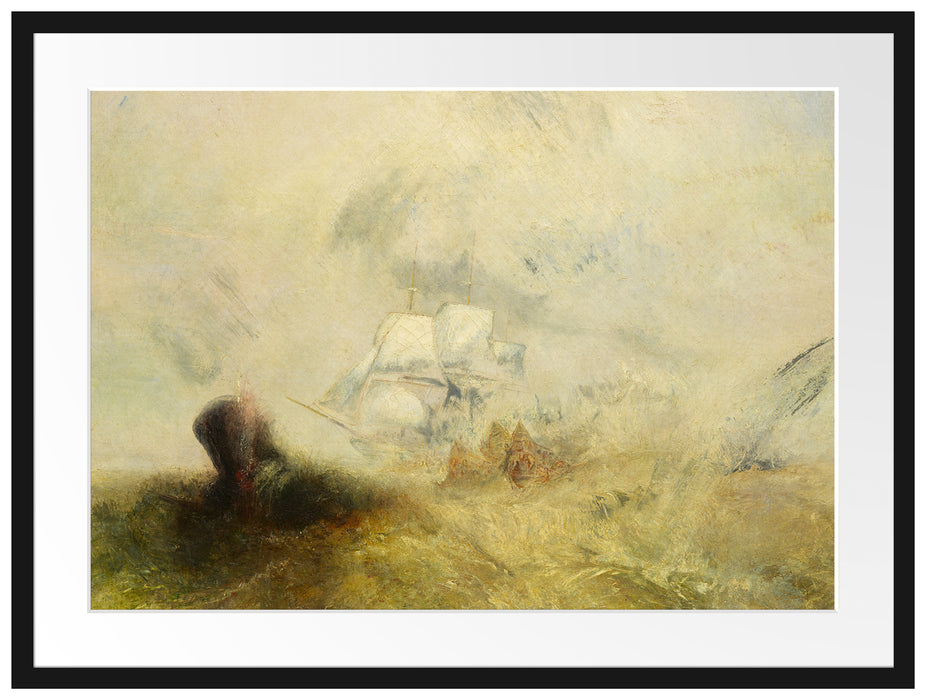 William Turner - Whalers Expressionismus Passepartout Rechteckig 80