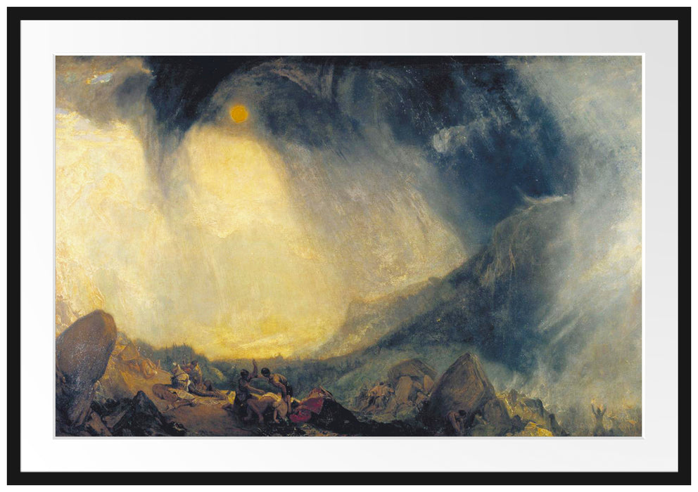 William Turner - Snow Storm Hannibal and his Army Cross Passepartout Rechteckig 100