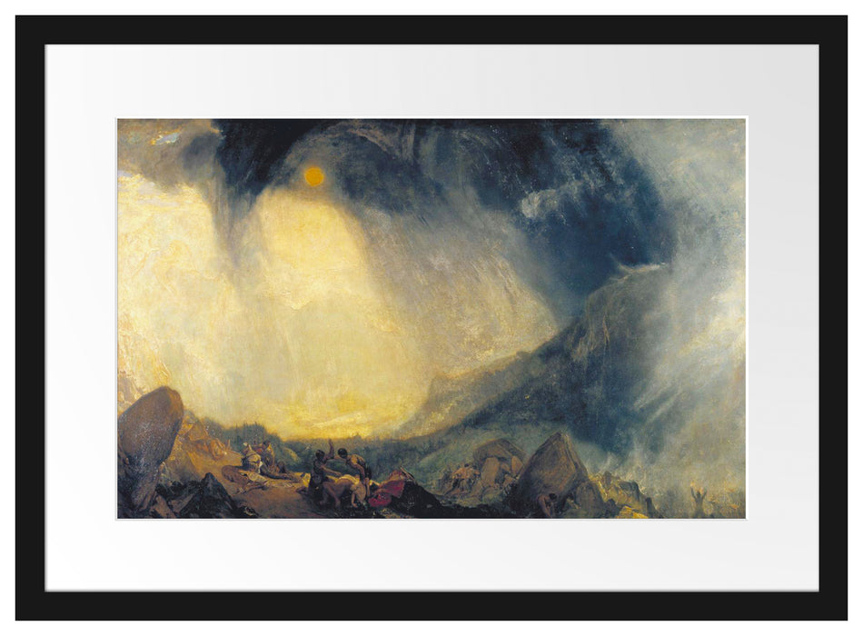 William Turner - Snow Storm Hannibal and his Army Cross Passepartout Rechteckig 40