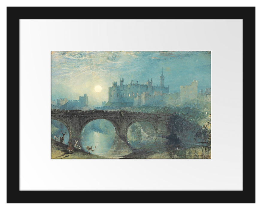 Pixxprint William Turner - Moela Agsa, im Galerie-Passepartout Bilderrahmen