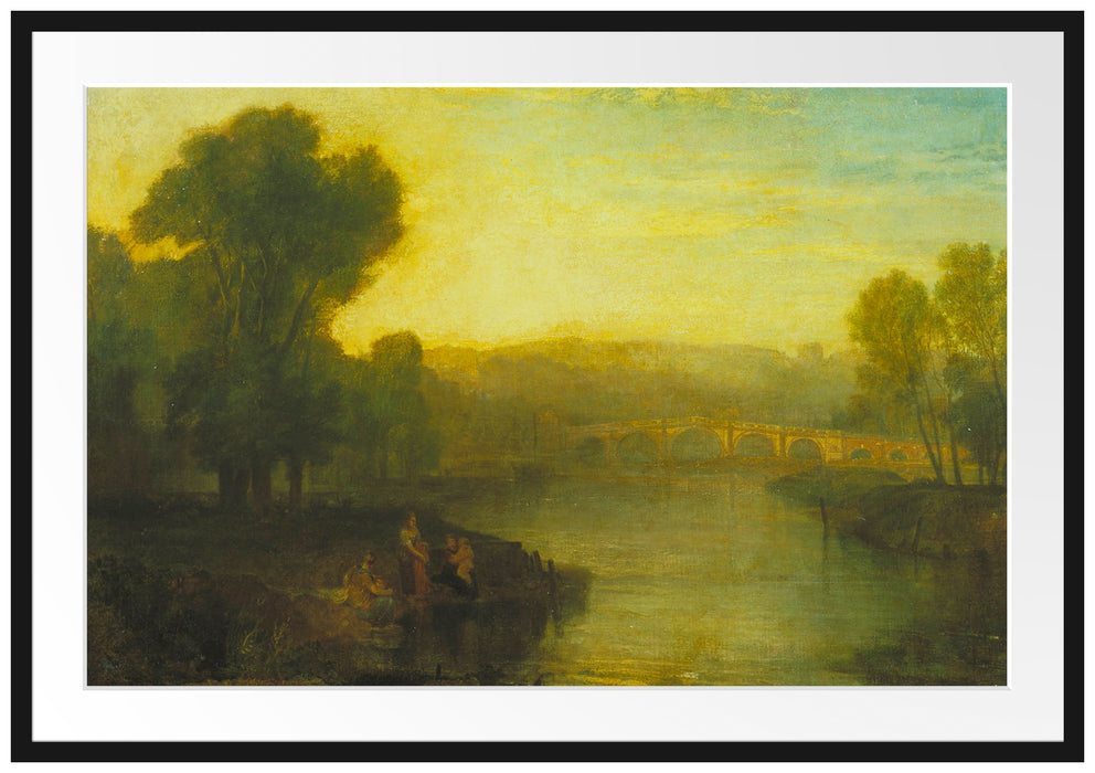 William Turner - View of Richmond Hill and Bridge Passepartout Rechteckig 100