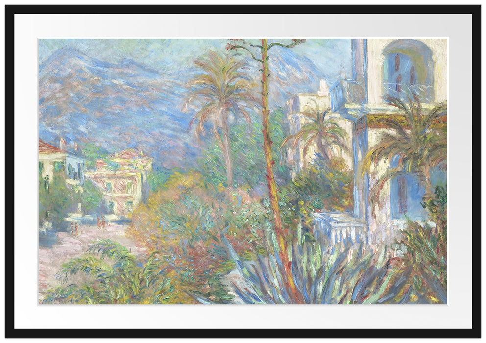 Claude Monet - Villen in Bordighera Impressionismu Passepartout Rechteckig 100