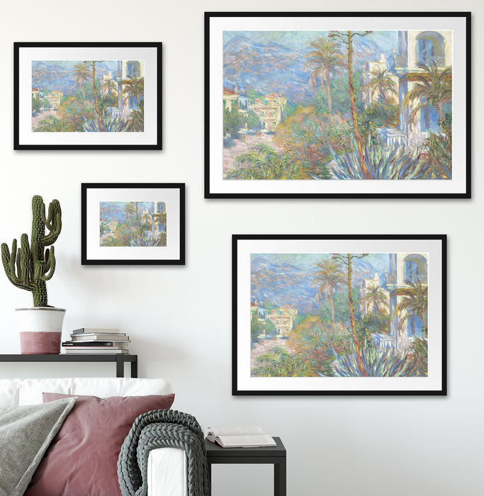 Claude Monet - Villen in Bordighera Impressionismu Passepartout Wohnzimmer Rechteckig