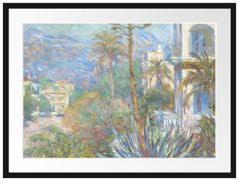 Claude Monet - Villen in Bordighera Impressionismu Passepartout Rechteckig 80