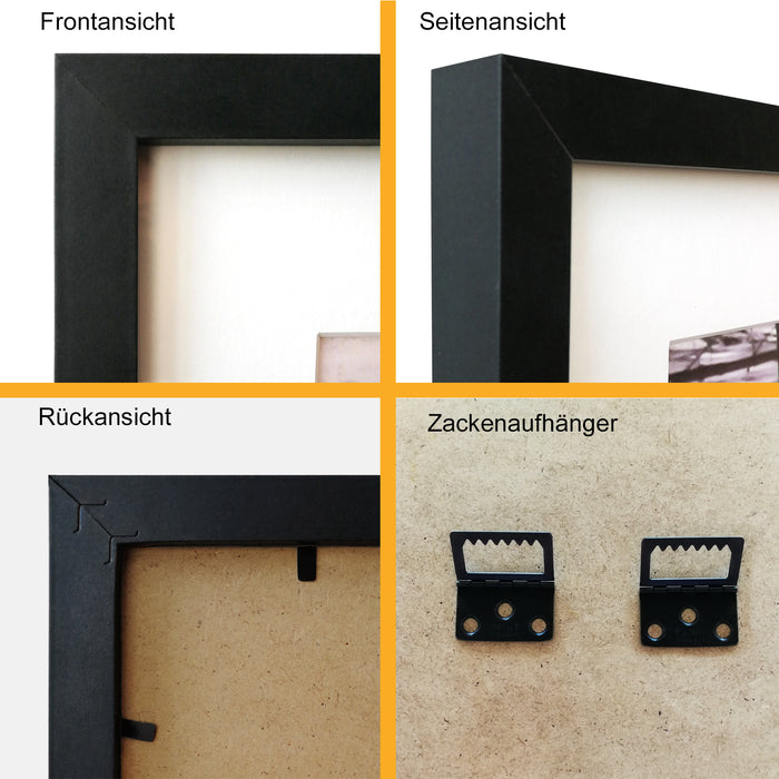 süße Biene auf großer Sonnenblume Passepartout Detail