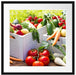 Knackiges frisches Gemüse Passepartout Quadratisch 55x55