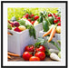 Knackiges frisches Gemüse Passepartout Quadratisch 70x70