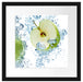Frische Apfelscheiben im Wasser Passepartout Quadratisch 40x40