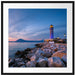 Leuchtturm bei Ebbe Passepartout Quadratisch 70x70