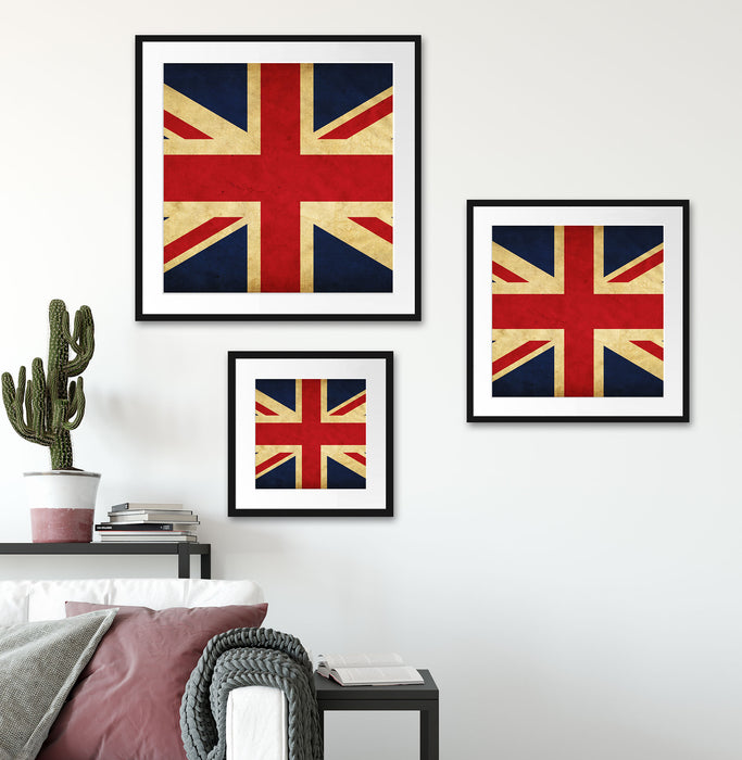 Großbritannien Flagge Quadratisch Passepartout Wohnzimmer