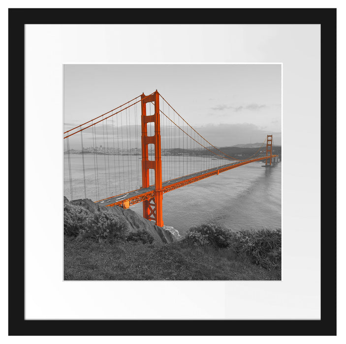 Golden Gate Bridge San Francisco Passepartout Quadratisch 40x40
