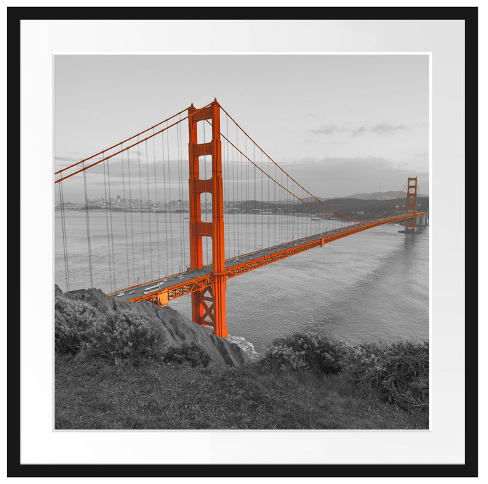 Golden Gate Bridge San Francisco Passepartout Quadratisch 70x70