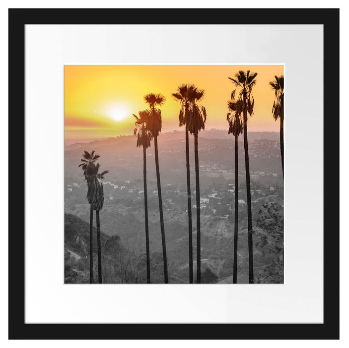 Aussicht auf den Hollywood Hills Passepartout Quadratisch 40x40