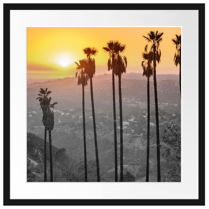 Aussicht auf den Hollywood Hills Passepartout Quadratisch 55x55