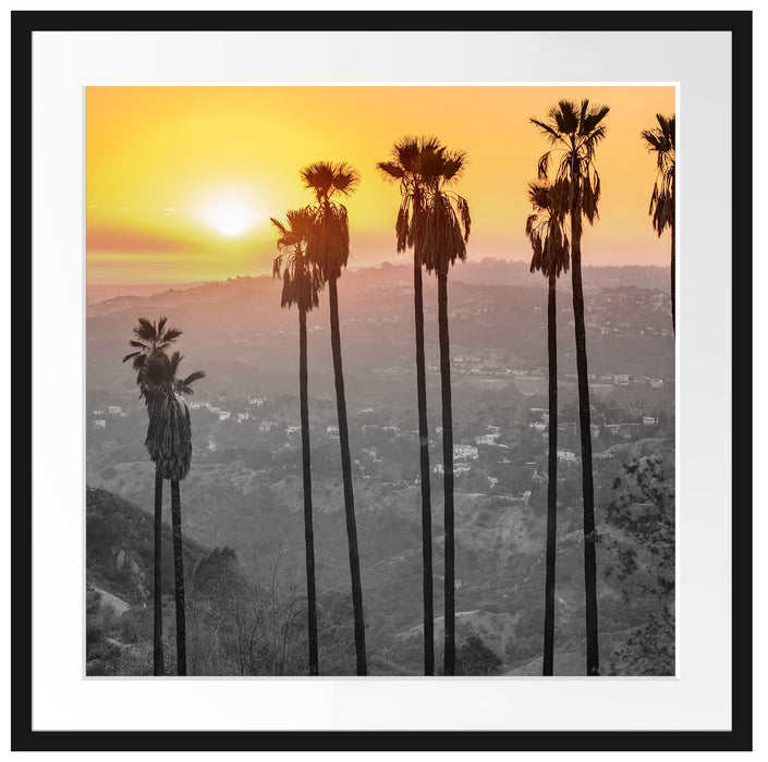 Aussicht auf den Hollywood Hills Passepartout Quadratisch 70x70