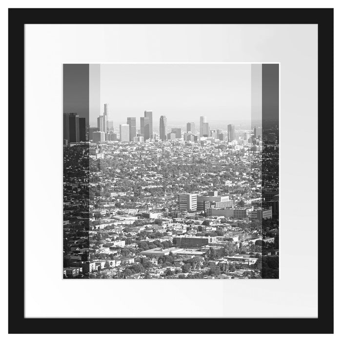 Los Angeles Metropolitan Area Passepartout Quadratisch 40x40