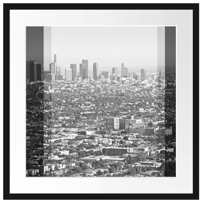 Los Angeles Metropolitan Area Passepartout Quadratisch 55x55