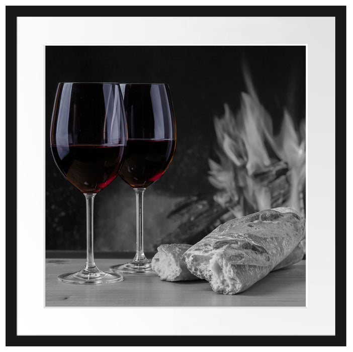 Wein Picknick Passepartout Quadratisch 55x55