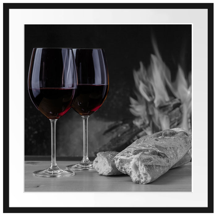 Wein Picknick Passepartout Quadratisch 70x70