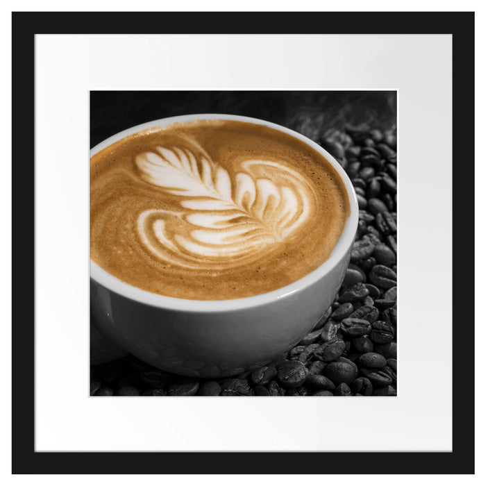 Dekor auf Kaffee Passepartout Quadratisch 40x40