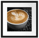Dekor auf Kaffee Passepartout Quadratisch 40x40