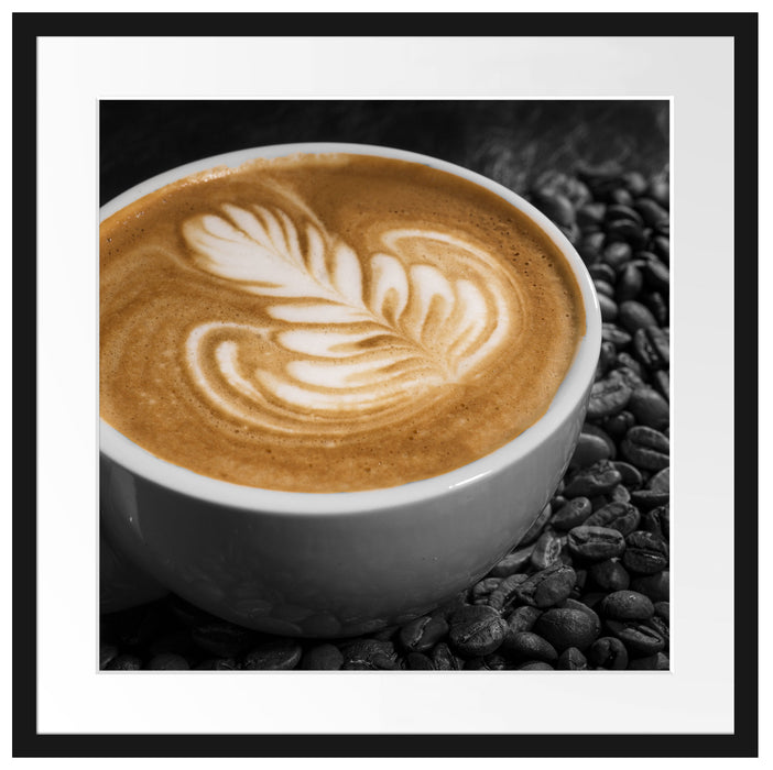 Dekor auf Kaffee Passepartout Quadratisch 55x55