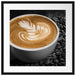 Dekor auf Kaffee Passepartout Quadratisch 55x55