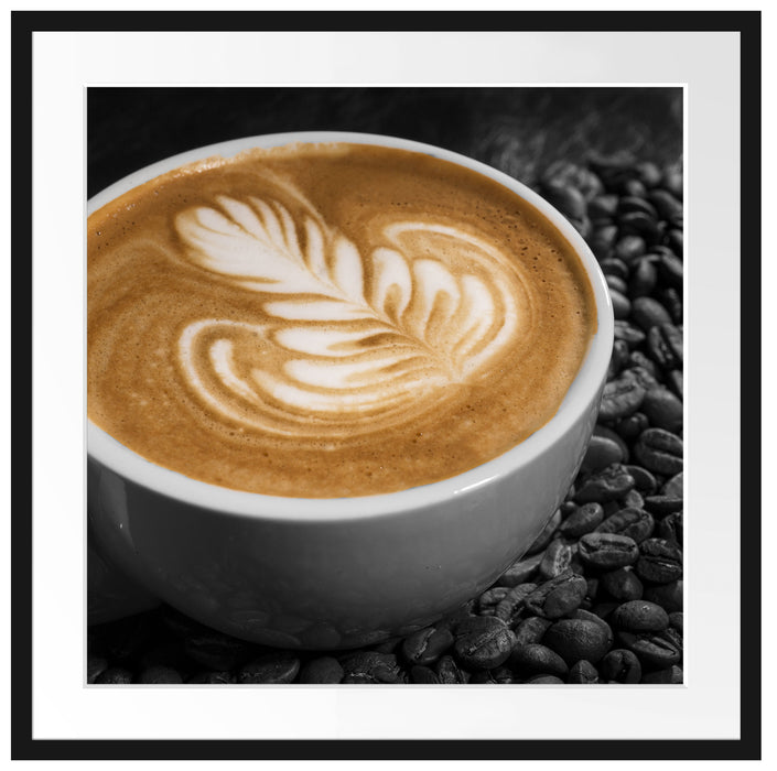 Dekor auf Kaffee Passepartout Quadratisch 70x70