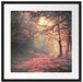 Waldstraße im Herbst Passepartout Quadratisch 55x55