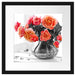 Wunderschöne Rosen in Krug Passepartout Quadratisch 40x40
