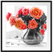 Wunderschöne Rosen in Krug Passepartout Quadratisch 70x70