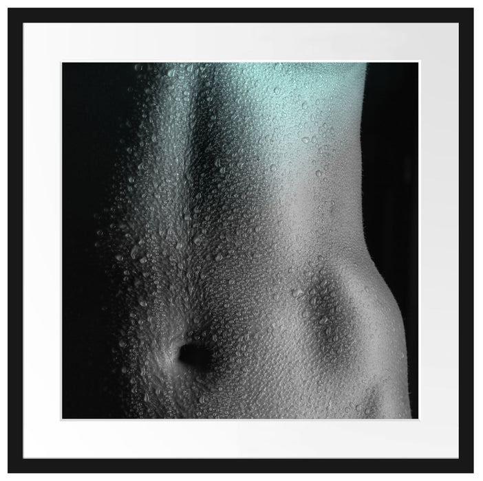 Erotischer Frauenkörper Passepartout Quadratisch 55x55