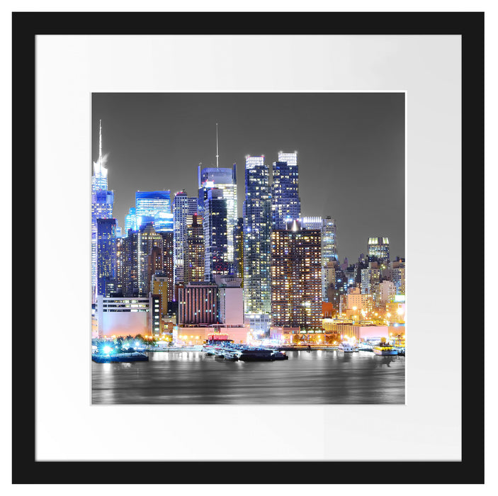 New York Skyline Passepartout Quadratisch 40x40