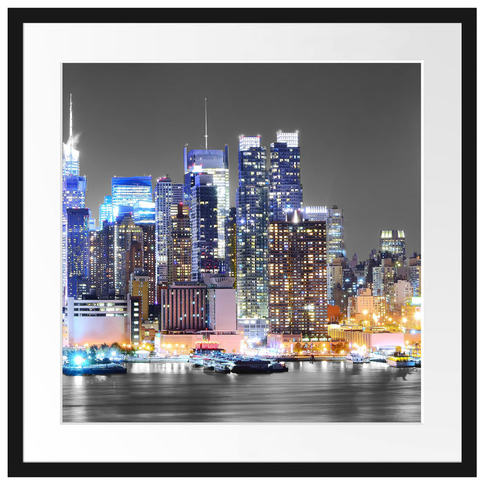 New York Skyline Passepartout Quadratisch 55x55