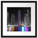 Skyline von Dubai bei Nacht Passepartout Quadratisch 40x40