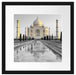 Taj Mahal in ruhiger Umgebung Passepartout Quadratisch 40x40