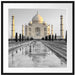 Taj Mahal in ruhiger Umgebung Passepartout Quadratisch 70x70
