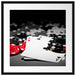 Spielkarten auf Pokertisch Passepartout Quadratisch 55x55