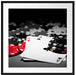 Spielkarten auf Pokertisch Passepartout Quadratisch 70x70
