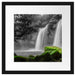 Wasserfall im Dschungel Passepartout Quadratisch 40x40