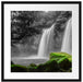 Wasserfall im Dschungel Passepartout Quadratisch 55x55