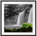 Wasserfall im Dschungel Passepartout Quadratisch 70x70