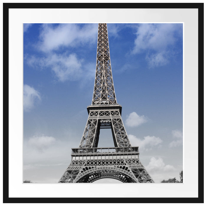 Eifelturm mit Himmel Paris Passepartout Quadratisch 70x70