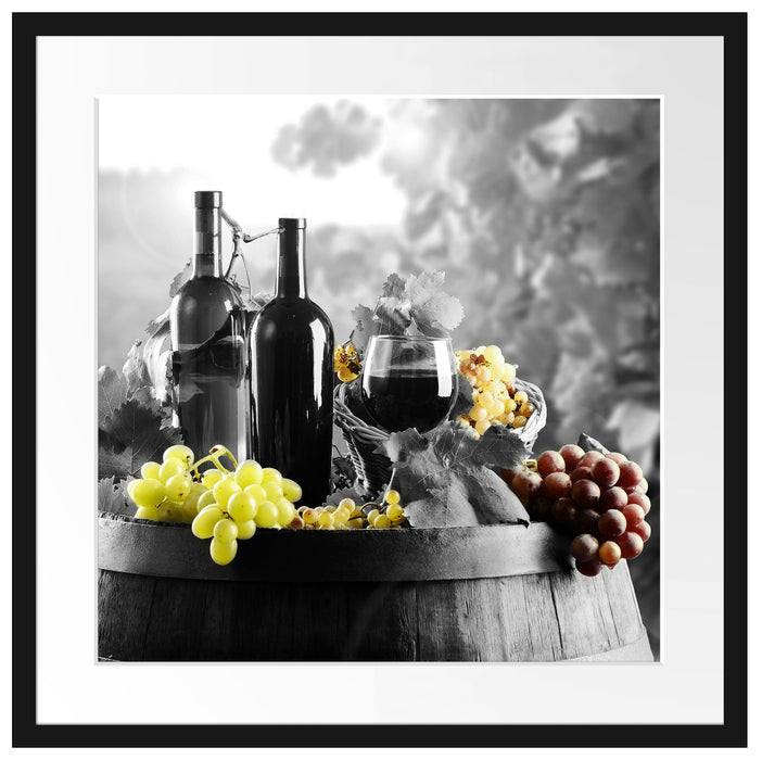 gemischte Auslese an Weintrauben Passepartout Quadratisch 55x55