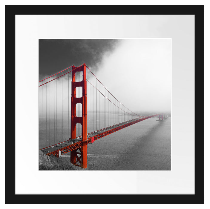Golden Gate Bridge USA Passepartout Quadratisch 40x40