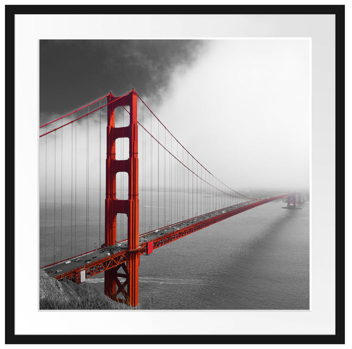 Golden Gate Bridge USA Passepartout Quadratisch 70x70