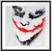 Joker Gesicht auf Spanplatte Passepartout Quadratisch 70x70