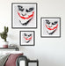 Joker Gesicht auf Spanplatte Quadratisch Passepartout Wohnzimmer