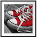 Coole Rote Schuhe Passepartout Quadratisch 70x70