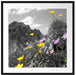 Blumenwiese im Frühling Passepartout Quadratisch 70x70